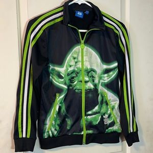 ADIDAS YOUTH M STAR WARS YODA LIMITED EDITION track jacket great condition